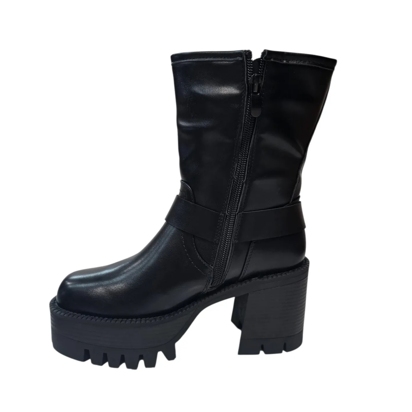Botines Negros De Mujer Ajustables 2470