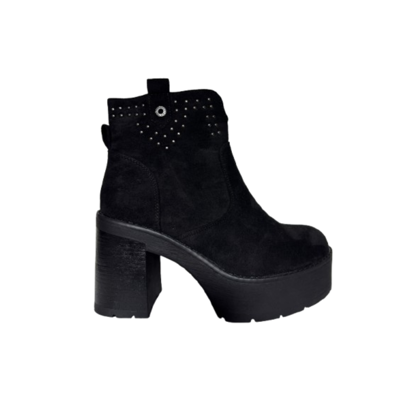 Botines Negro De Mujer Gamuza 4K521