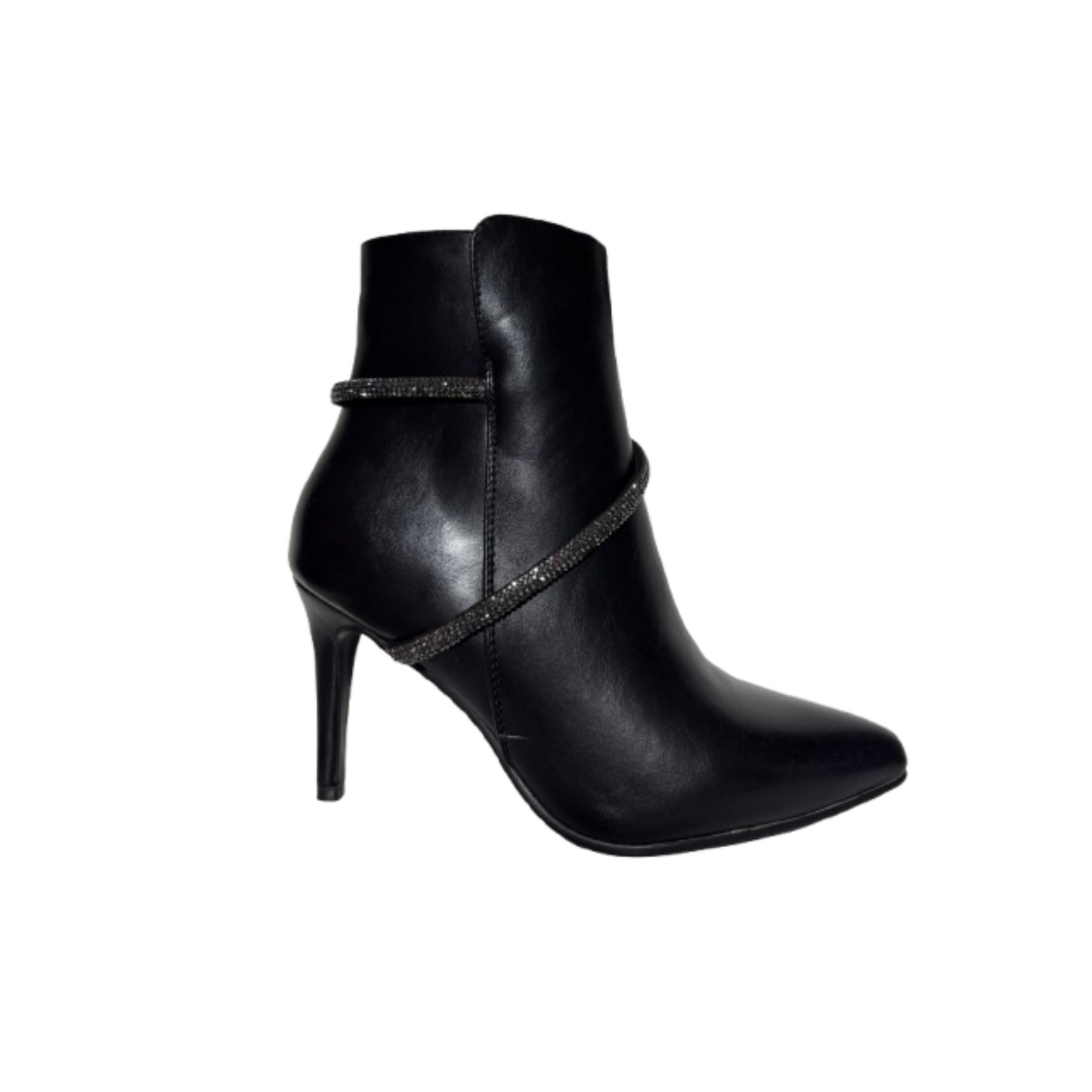 Botines De Mujer Brillos Taco Fino