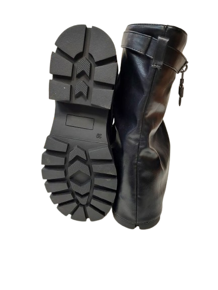 Botines Negros de Mujer con Candado 6522