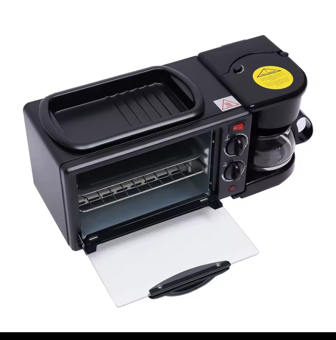 Horno Eléctrico Multifuncional 3 en 1 – Asa, Tuesta y Hornea en Un Solo Lugar