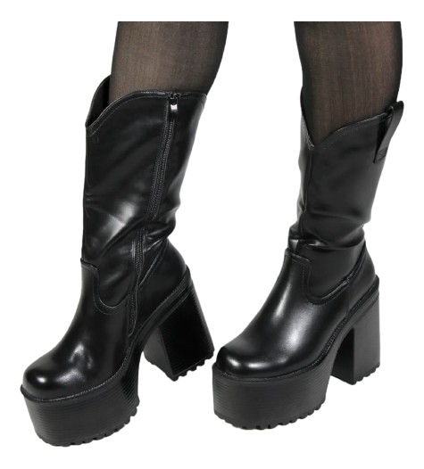 Botas Negras De Mujer Plataforma Alta 2469