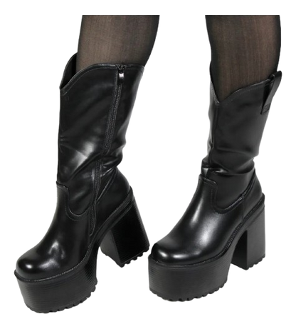 Botas Negras De Mujer Plataforma Alta 2469