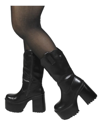 Botas Negras De Mujer Plataforma Alta 2469