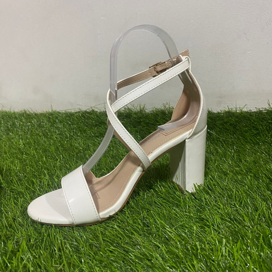 Sandalias de Mujer Blancas con Taco Elegante G232508