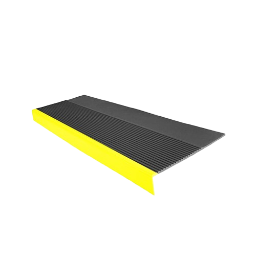 Grada de Escalera Negro-Amarillo Estriado 120x30cm