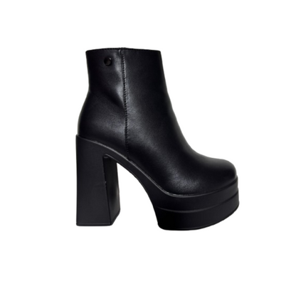 Botines negro de mujer taco alto 2411