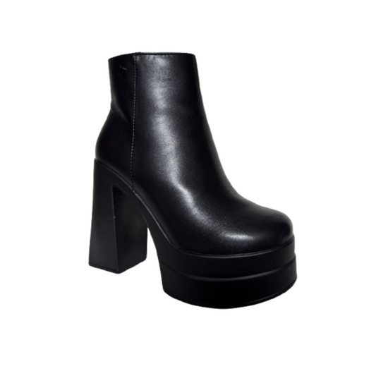 Botines negro de mujer taco alto 2411