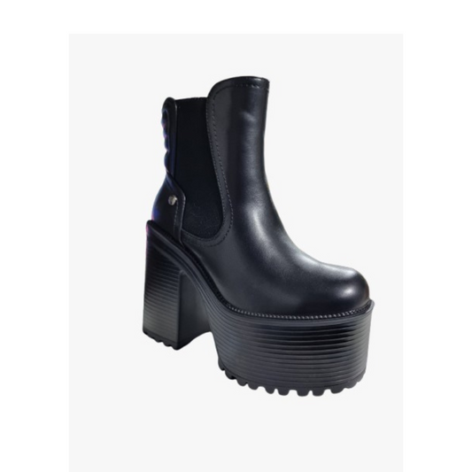 Botines Negros de Mujer con Plataforma Alta 2462