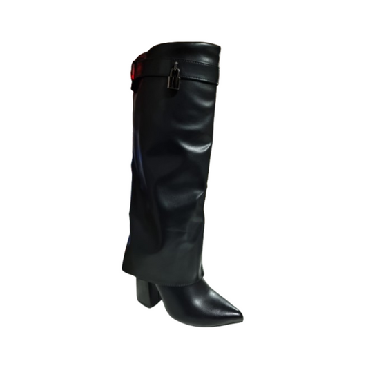 Botas Negras De Mujer Con Candado