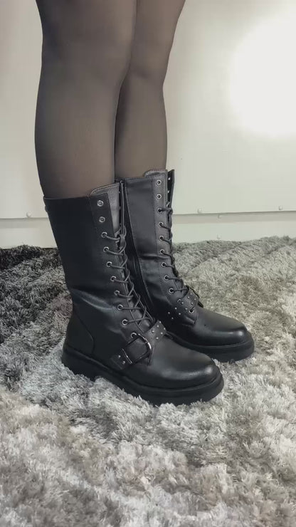 Botas Cortas Negras De Mujer 6512