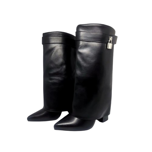 Botas de Mujer con Candado en Tendencia – Estilo Elegante y Moderno  N°6502