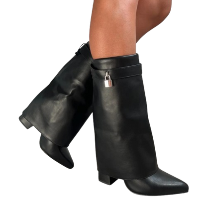 Botas de Mujer con Candado en Tendencia – Estilo Elegante y Moderno  N°6502