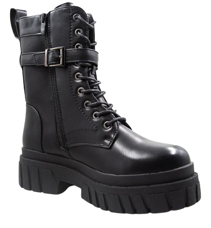 Botines Negro de Mujer Con Mini Bolsillo 4K261