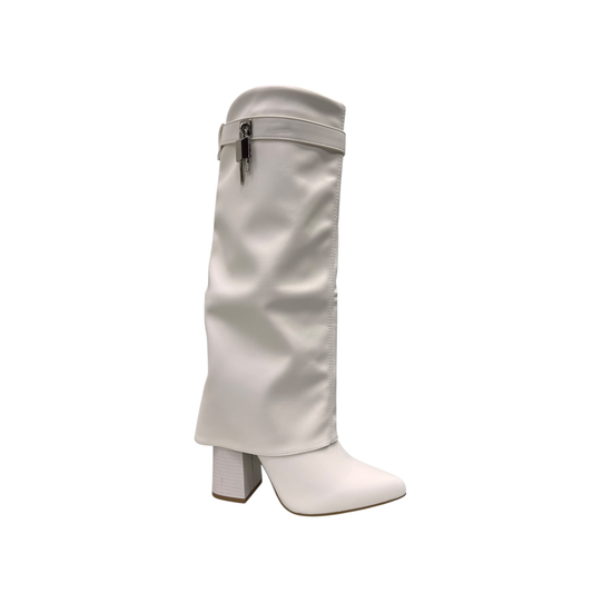 Botas Con Candado Blancas